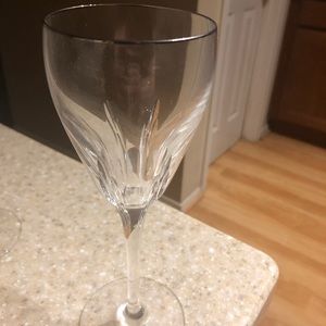 Lenox Firelight Platinum crystal. 7 wine glasses and 4 water goblets.